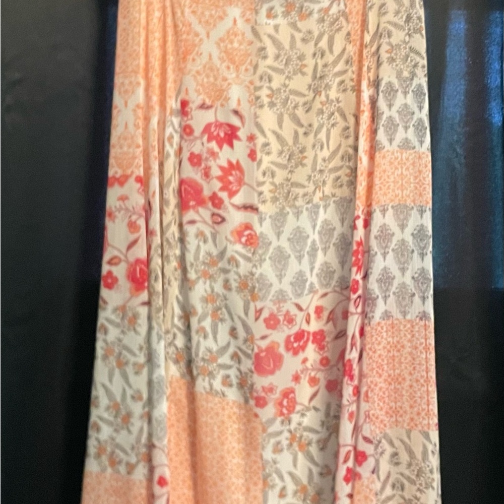 Chaps Floral and Ornate Patterned Dress